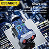 Автомобільний зарядний пристрій Essager(ES-CC10) 80W з дисплеєм / GREY / Car Charger USB-A Type-C, фото 3