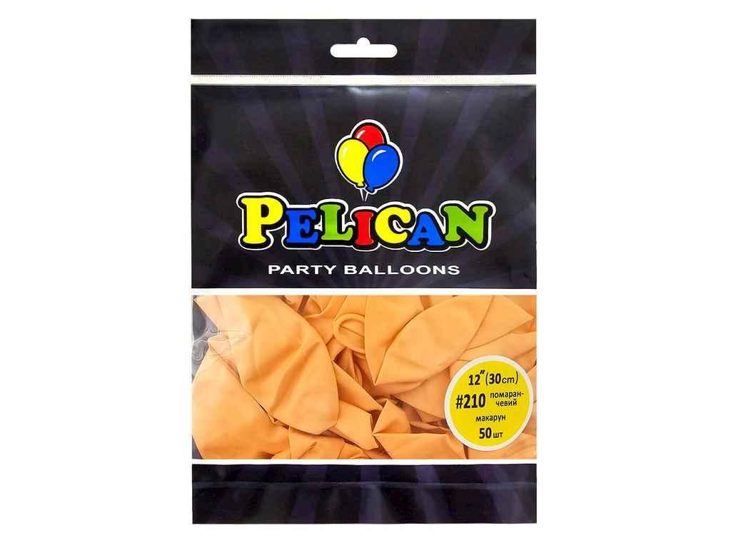 Кульки 12 (30 см) помаранчевий макарун (50шт/уп) #210 ТМ PELICAN, фото 1