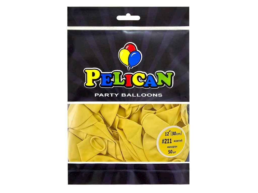 Кульки 12 (30 см) жовтий макарун (50шт/уп) #211 ТМ PELICAN, фото 1