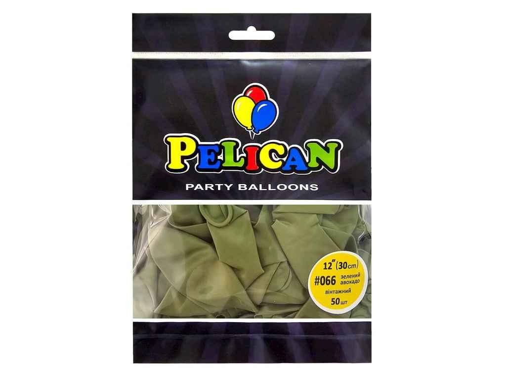 Кульки 12 (30 см) зелений авокадо вінтажний (50шт/уп) #066 ТМ PELICAN, фото 1