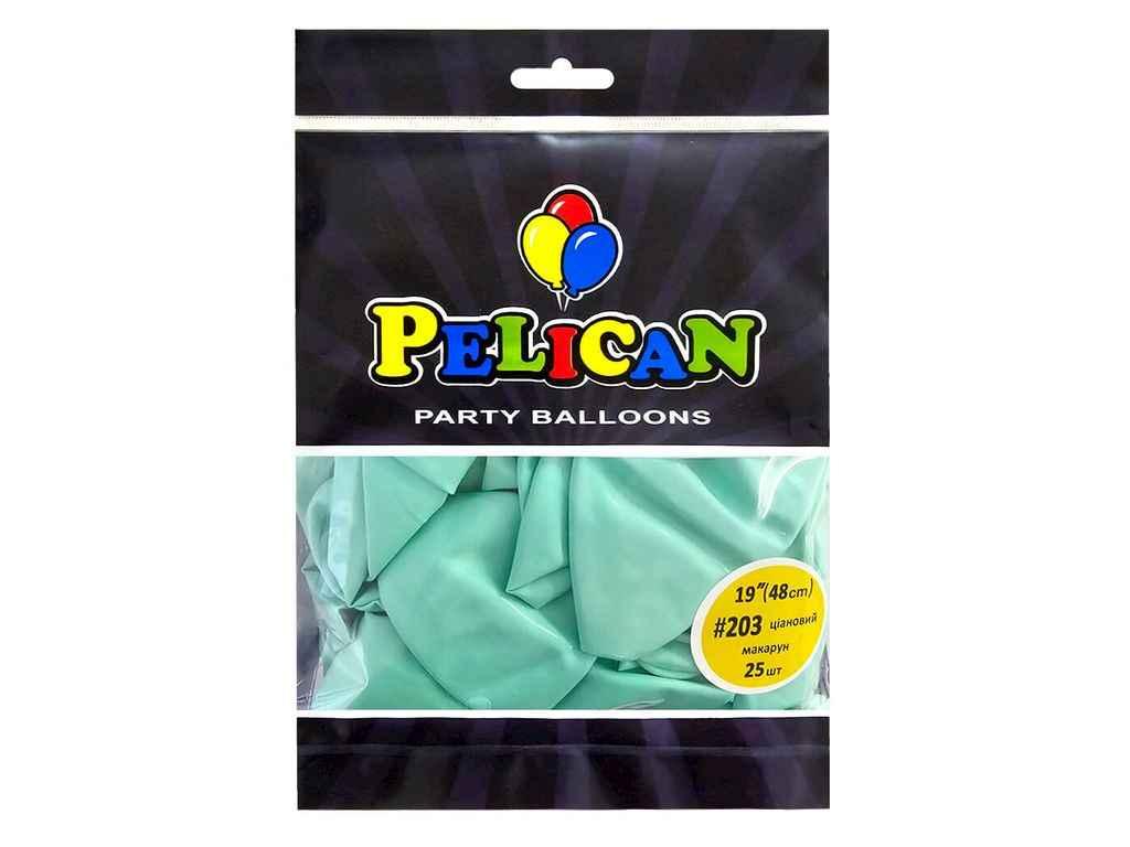 Кульки 19 (48 см) ціановий макарун (25шт/уп) #203 ТМ PELICAN, фото 1