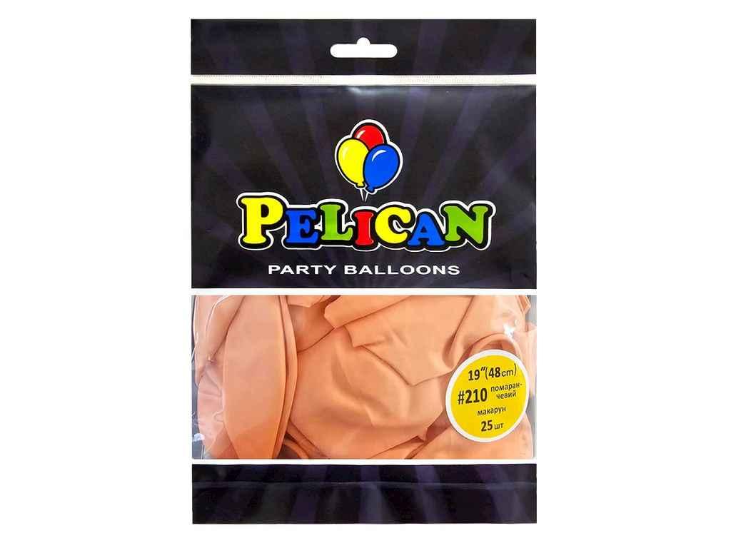 Кульки 19 (48 см) помаранчевий макарун (25шт/уп) #210 ТМ PELICAN, фото 1
