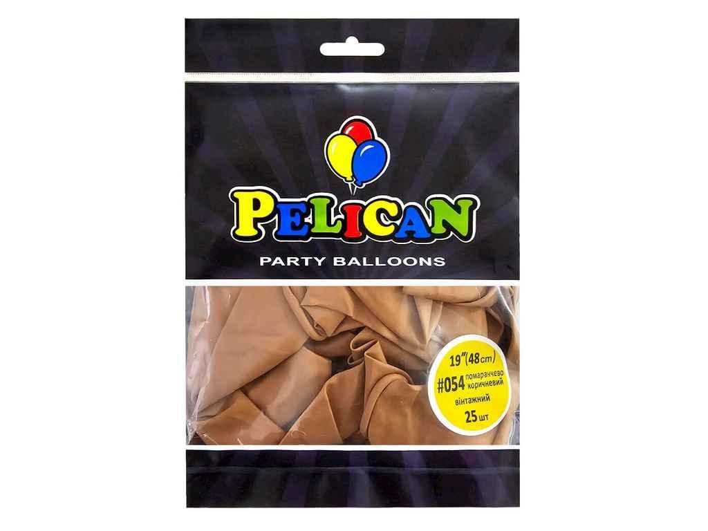 Кульки 19 (48 см) помаранчево-коричневий вінтажний (25шт/уп) #054 ТМ PELICAN, фото 1