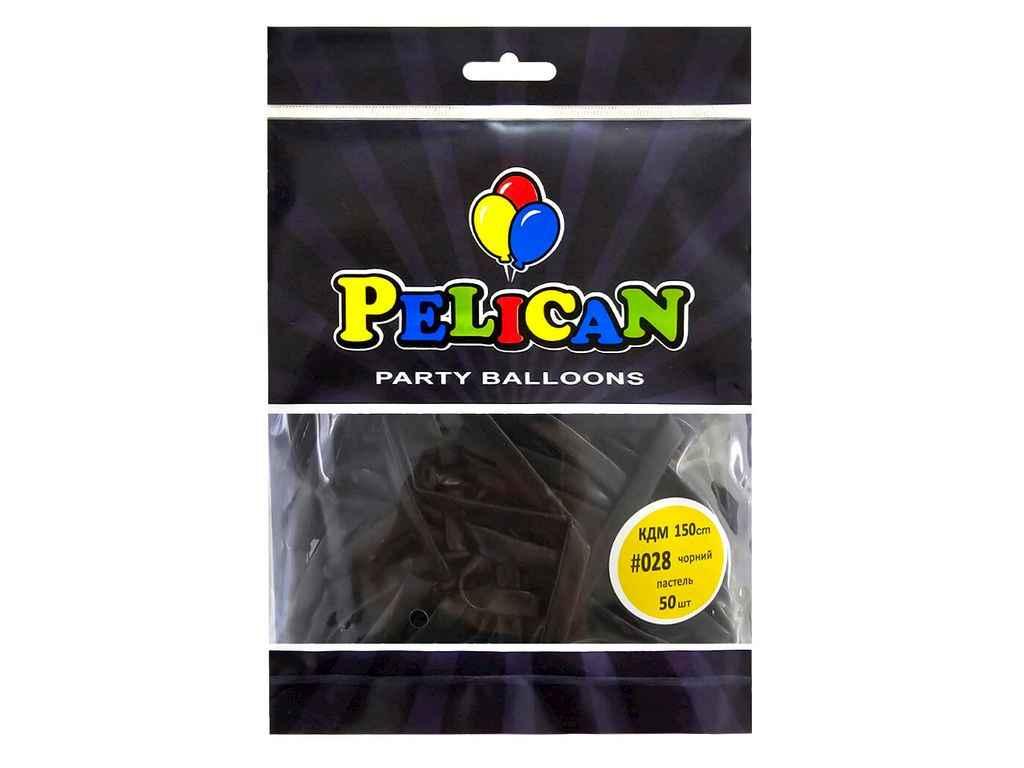 Кульки 150 см чорний пастель (50шт/уп) для моделювання #028 ТМ PELICAN, фото 1