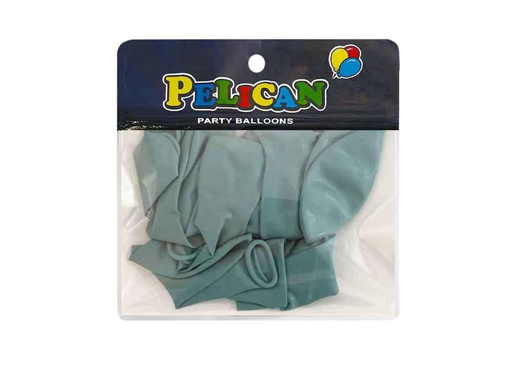 Кульки 10 (25 см) пастельно-бірюзовий вінтажний (10шт/уп) #080 ТМ PELICAN, фото 1