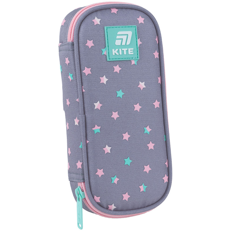 Пенал Kite Kawaii Stars K25-662-1  21x8,5x4,5  сірий