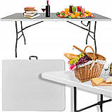 Садовий стіл трансформер розкладний 180x74x74 см для відпочинку на природі Похідний переносний стіл, фото 5