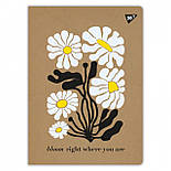 Зошит для записів Yes Flowers 48 А4 аркушів клітинка крафт, фото 2