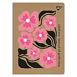 Зошит для записів Yes Flowers 48 А4 аркушів клітинка крафт, фото 4