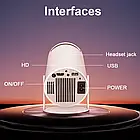 Проектор HY 300  WiFi, Bluetooth + пульт Портативний смарт проектор Домашній кінотеатр, фото 11