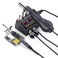 Паяльна станція 2-в-1 750 Вт з LCD-дисплеєм для BGA, SMD, PCB і IC (модель 8898)