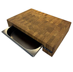 Дошка торцева обробна дуб з піддоном 500х350х100 мм Gorillas BBQ DS53