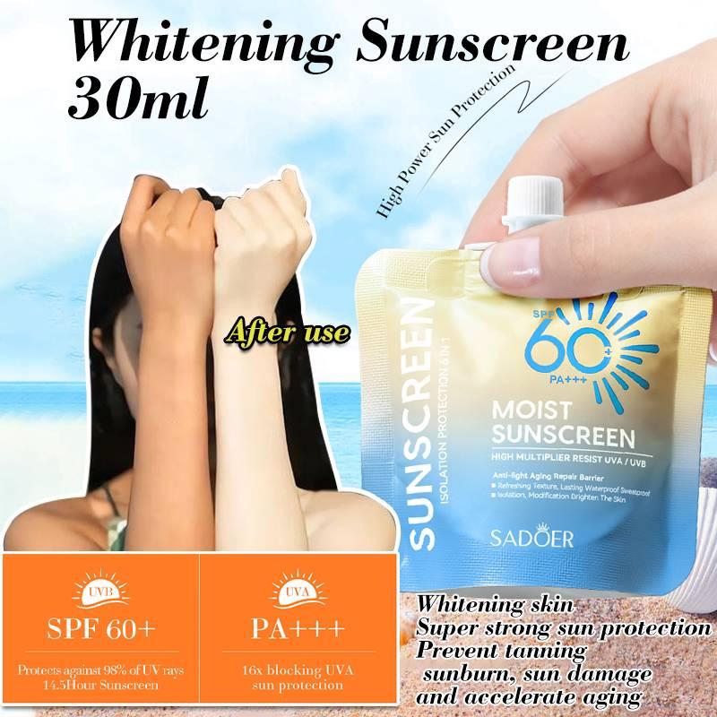 Зволожувальний солозахисний крем SADOER Moist Sunscreen SPF60+ PA+++ 30g
