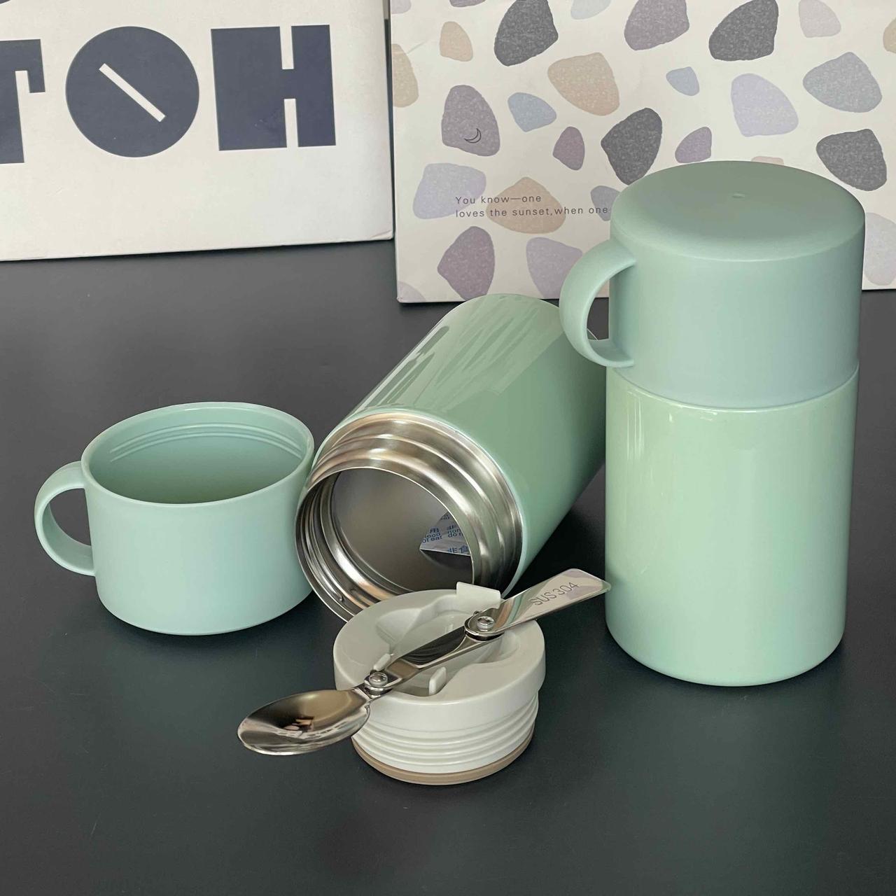 Ланч - бокс, термос для їжі, мятний, фото 1