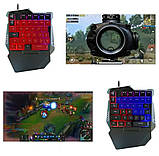 Комплект 198I G506 дротова ігрова клавіатура для однієї руки та миша з підсвіткою Black, фото 6