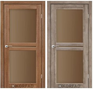 Мілано скло сатин білий / сатин бронза