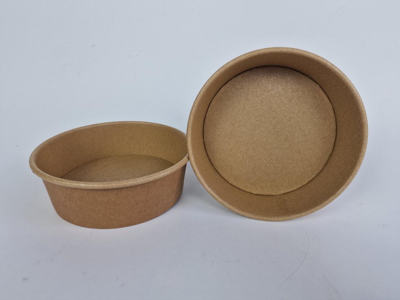 Контейнер круглий "KRAFT" 550 мл d150 САЛАТ (50 шт.), фото 1