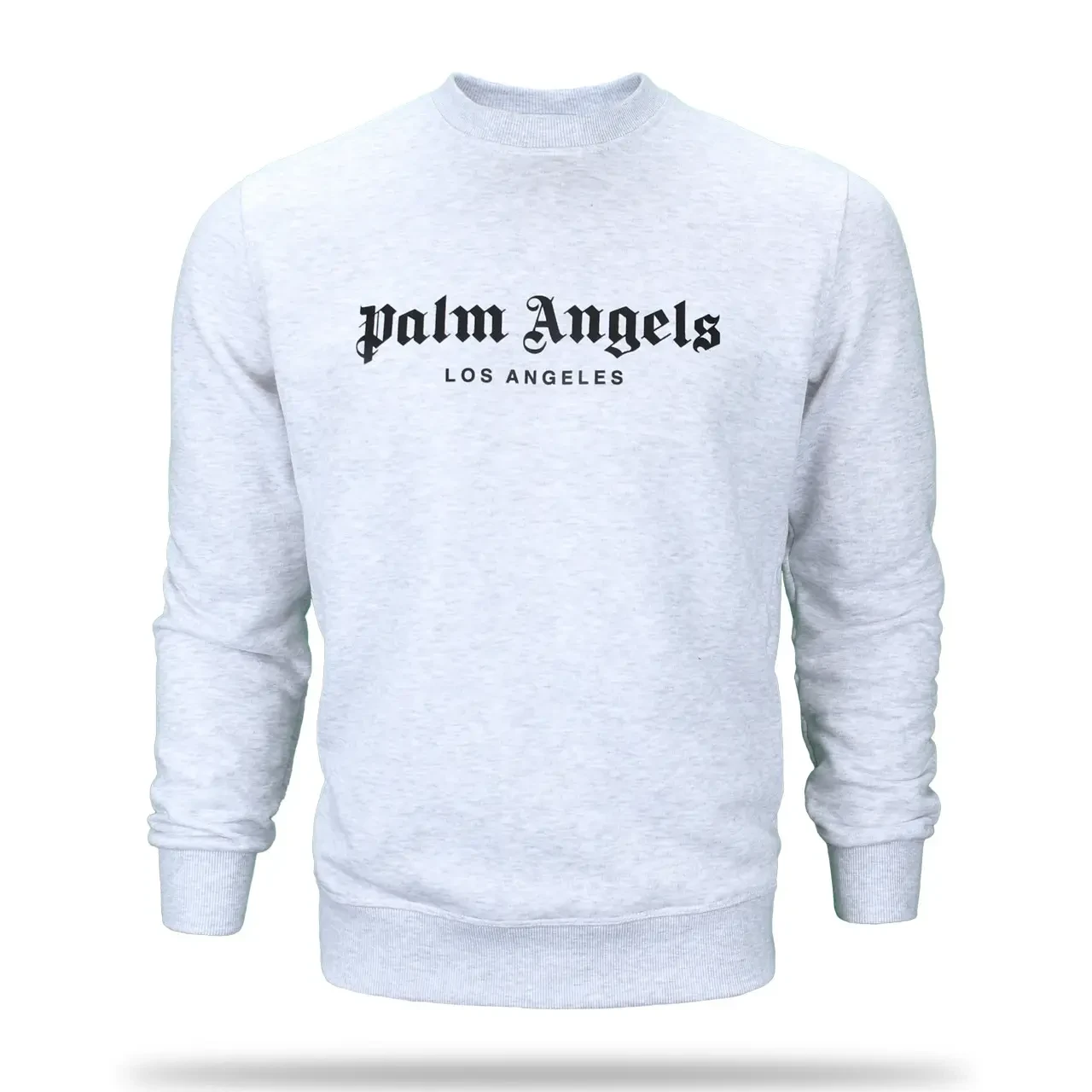 Чоловічий світшот Palm Angels білий меланж з логотипом