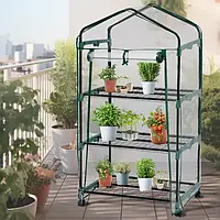 Мінітеплиця з полицями на колесах 69 x 49 x 133 см