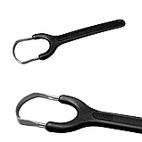 Чистилка для язика, скребок для чищення язика, скребок для язика з нержавіючої сталі (304), фото 8