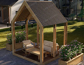 Альтанка двосхилий «Барнхаус» 3 х 2,8 м