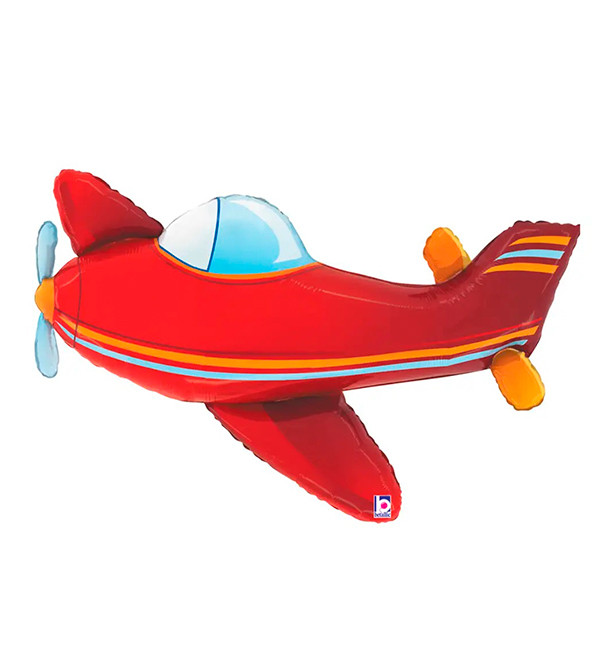 Повітряна кулька "Літак червоний", Grabo, 66x72 см