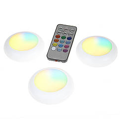 Нічник LEDVANCE LED DOT-IT NURSERY RGB touch click 3 шт/уп 0,17 Вт білий (4058075575639)