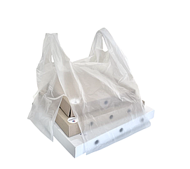 Пакет прозорий з ручкою без лого під піцу 32*60 30 мк 50шт/уп