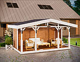 Альтанка двосхилий «Скандинавська» з колонами 3 х 5,3 м, фото 3