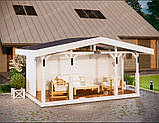 Альтанка двосхилий «Скандинавська» з колонами 3 х 5,3 м, фото 5