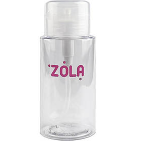 Пластиковий флакон із помпою - дозатором Zola (прозора) для рідини, 180 мл.