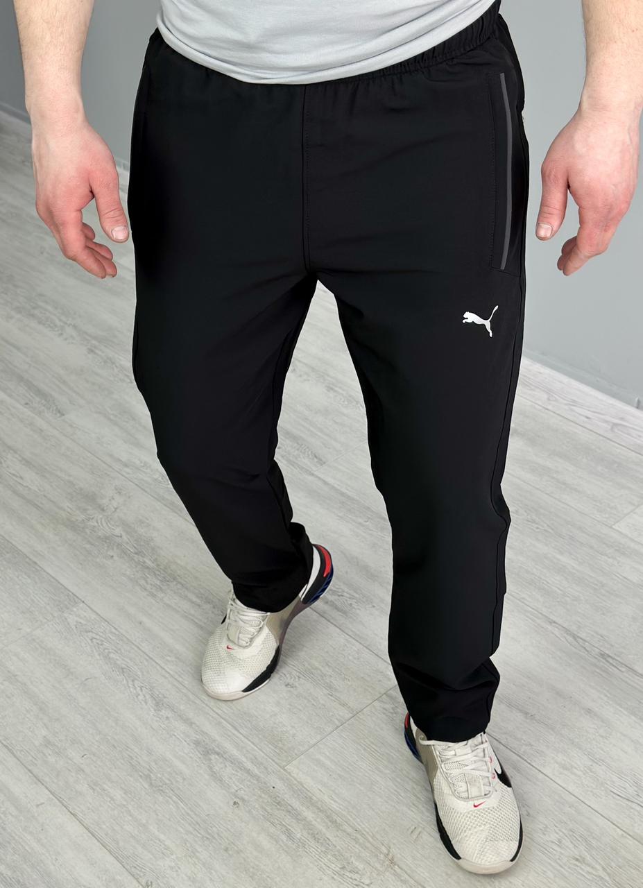 Чоловічі спортивні штани Puma чорні прямі спортивні штани Пума весна осінь