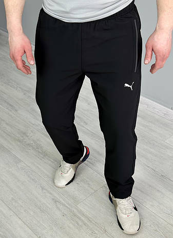 Чоловічі спортивні штани Puma чорні прямі спортивні штани Пума весна осінь, фото 1