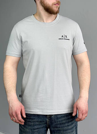 Чоловіча футболка Armani спортивна футболка Армані сіра, фото 1
