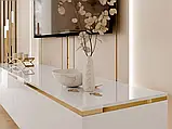 Набір меблів для вітальні Aurora Gloss (білий глянець / золотий), фото 4