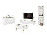Набір меблів для вітальні Aurora Gloss (білий глянець / золотий), фото 5