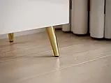 Меблева стінка на косих ніжках Aurora Gloss (білий глянець/золотий), фото 3