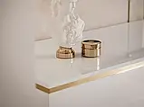 Меблева стінка на косих ніжках Aurora Gloss (білий глянець/золотий), фото 4