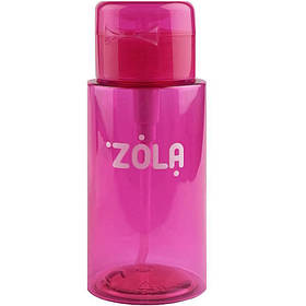 Пластиковий флакон із помпою - дозатором Zola (рожева) для рідини, 180 мл.