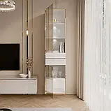 Вітрина навісна Aurora Gloss (білий глянець / золотий), фото 2