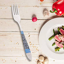 Виделка - столова Синій орнамент № 834 (575)