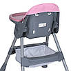 Bambi M 5722 стільчик для годування: 5‑точкові ремені безпеки, знімний піднос, фото 7