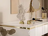 Туалетний столик на каркасі Aurora Gold Gloss (білий глянець/золотий), фото 3