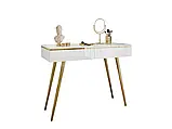 Туалетний столик на косих ніжках Aurora-S Gloss (білий глянець/золотий), фото 5