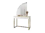 Туалетний столик на каркасі Aurora-Q Gold Gloss (білий глянець/золотий), фото 6
