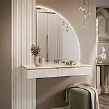 Туалетний столик навісний Aurora-Q Gloss (білий глянець/золотий), фото 2