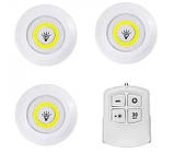 Комплект настінних світильників Light with Remote Control Setс зручним керуванням від пульта (3 світильники), фото 4