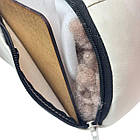 Напіввалик з екошкіри для кушетки та масажного столу, розмір 60*10, колір слонова кістка, фото 3