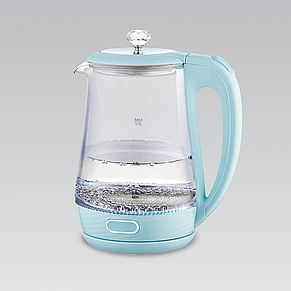 Чайник електричний прозорий Maestro MR-052-BLUE 1.7 л 2200Вт, Блакитний (235), фото 3