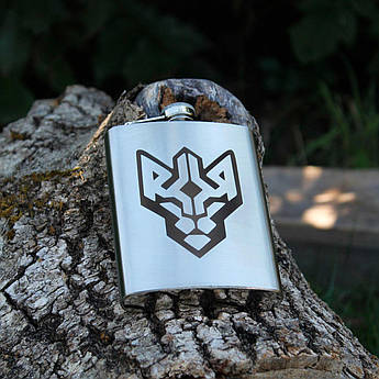 Фляга 200 мл з індивідуальним гравіюванням, нержавіюча сталь, персоналізований подарунок для чоловіків, рибалок, туристів, мисливц